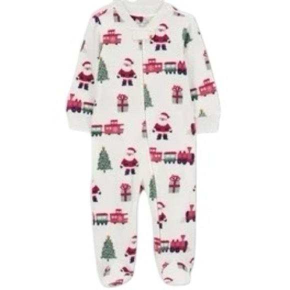 Just One You By Carters Other - Carter’s Just One You Fleece Christmas Footed Sleepers w/ 2 Way Zip